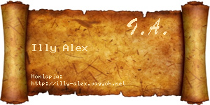 Illy Alex névjegykártya